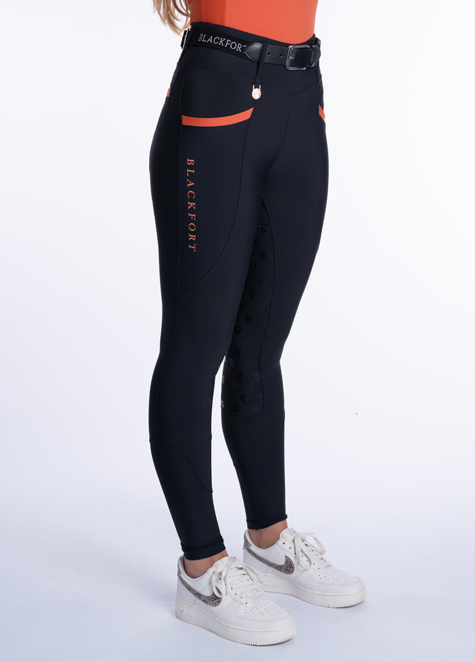 Blackfort Equestrian Training Tights 3.0 - Black/Rust