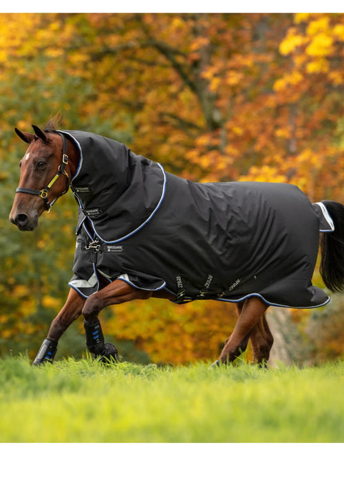 Amigo Bravo 12 Plus Medium Turnout - Black/Strong Blue & Black