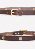 Hicks & Hides Burford Multi Farmer Belt - Brown