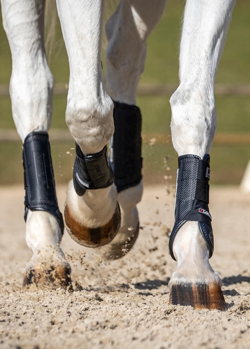 LeMieux Carbon Air XC Boots Front - Black