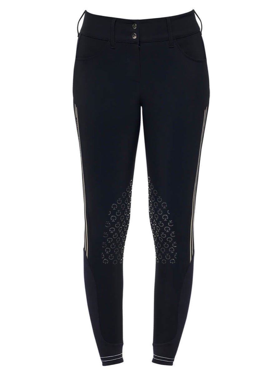 Cavalleria Toscana Embossed Silicone Stripe Breeches - Navy