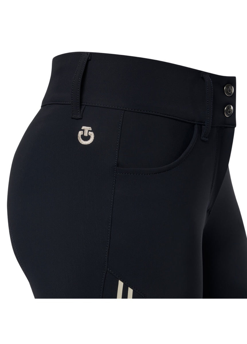 Cavalleria Toscana Embossed Silicone Stripe Breeches - Navy