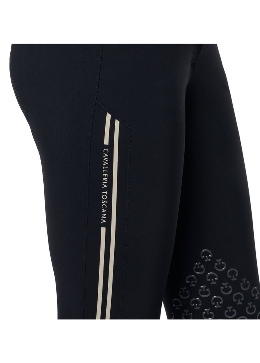 Cavalleria Toscana Embossed Silicone Stripe Breeches - Navy