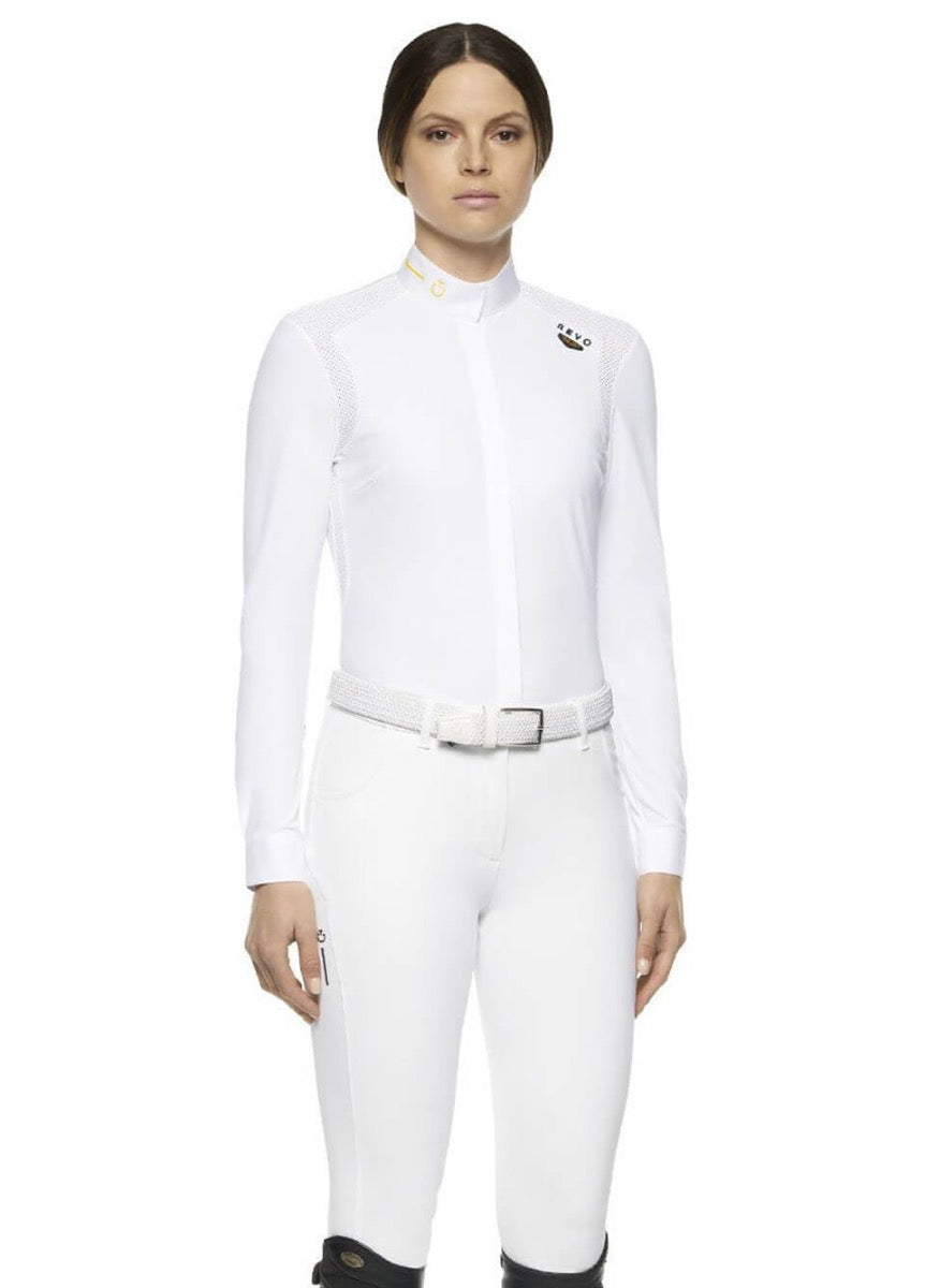 Cavalleria Toscana R-Evo Long Sleeve Competition Shirt - White