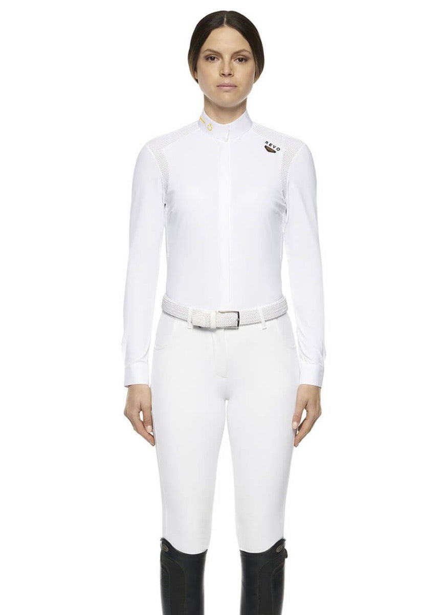 Cavalleria Toscana R-Evo Long Sleeve Competition Shirt - White