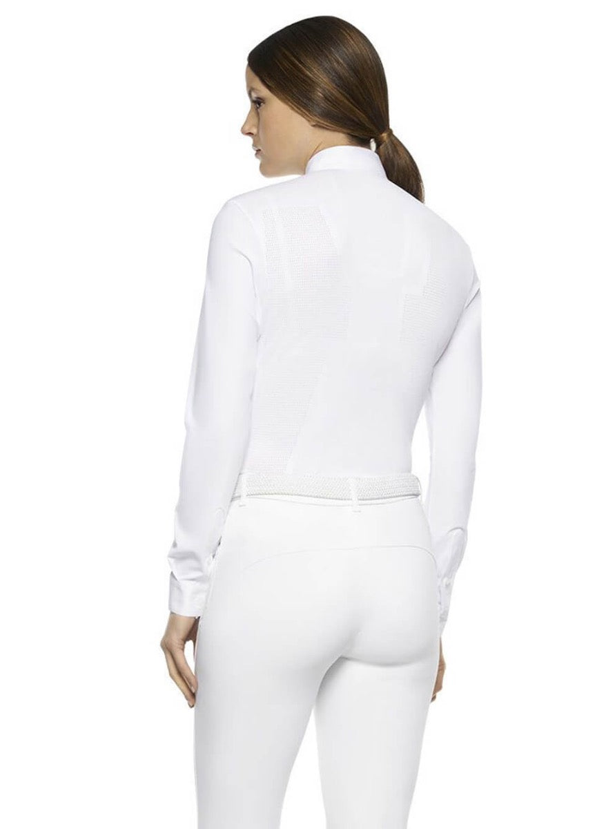 Cavalleria Toscana R-Evo Long Sleeve Competition Shirt - White