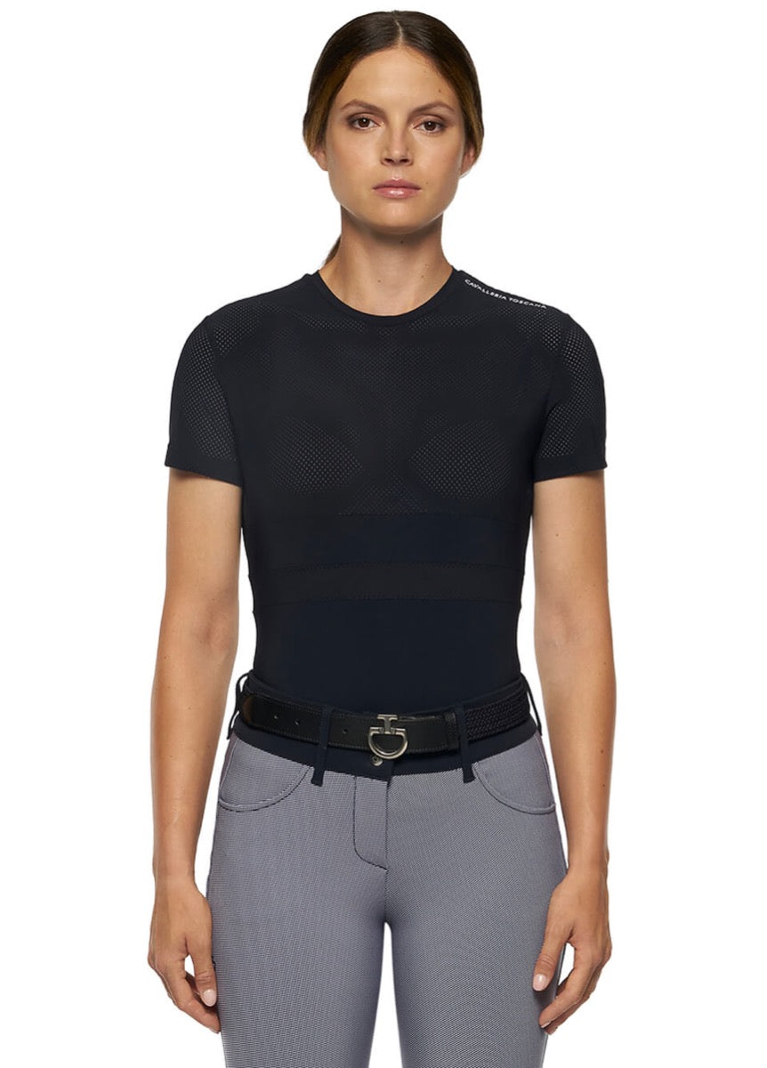 Cavalleria Toscana Perforated T-Shirt - Navy