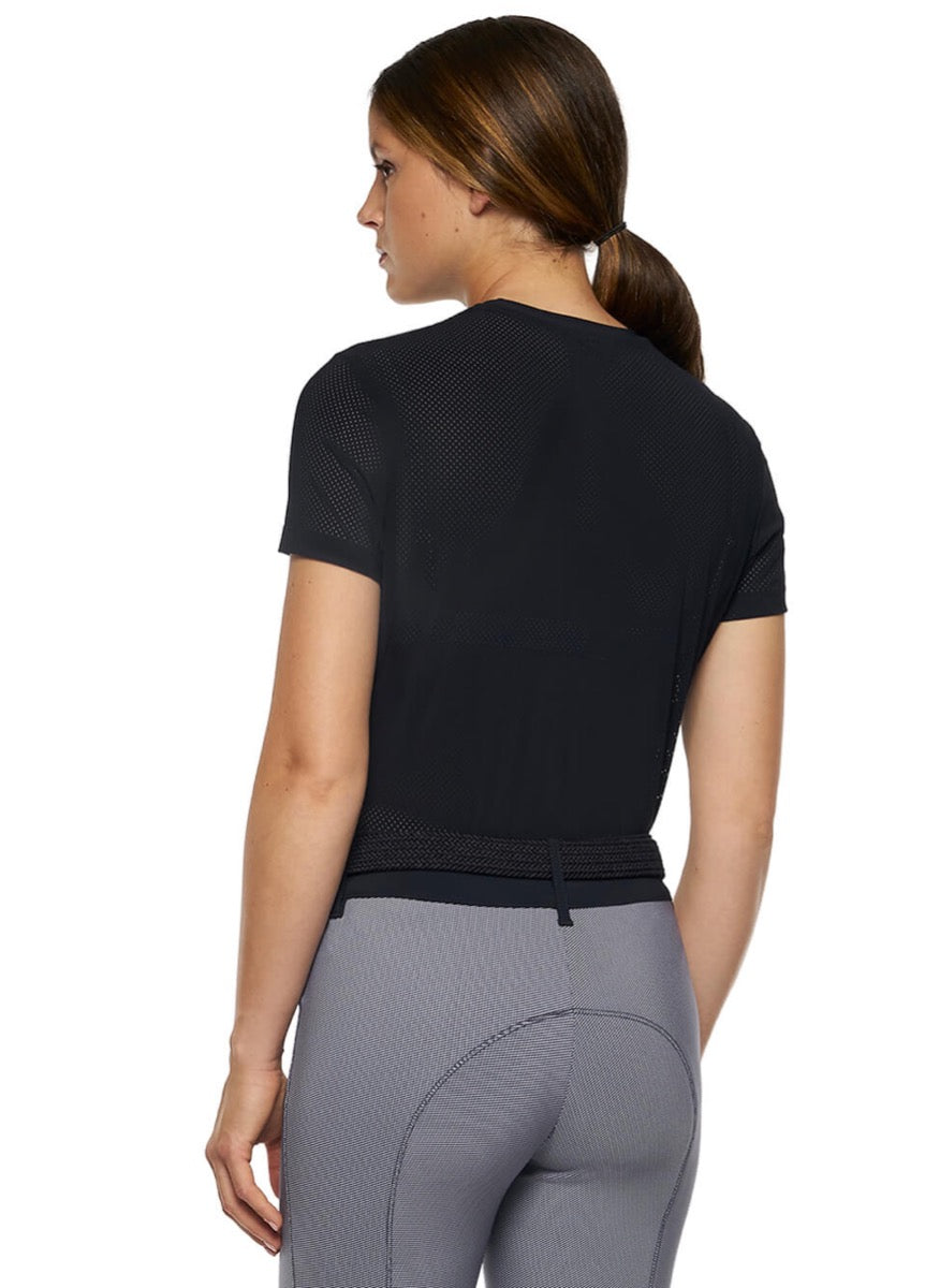 Cavalleria Toscana Perforated T-Shirt - Navy