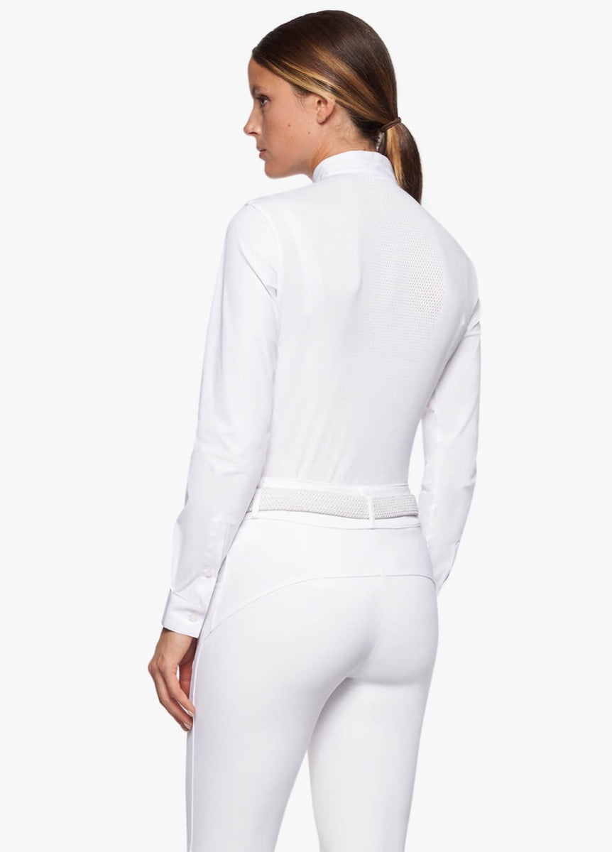 Cavalleria Toscana R-Evo Pleated Competition Shirt - White