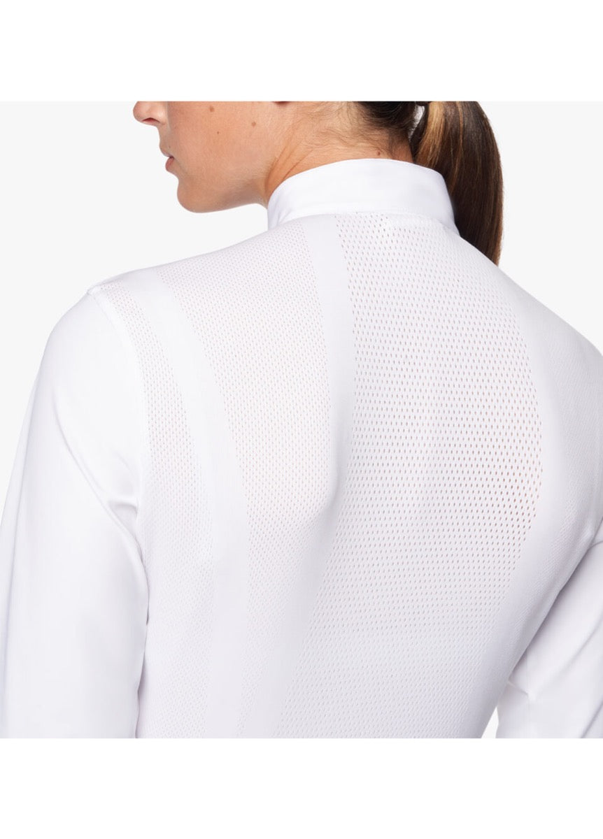 Cavalleria Toscana R-Evo Pleated Competition Shirt - White