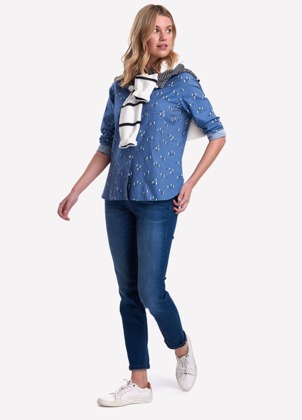 Barbour Ladies Scallop Shirt - Chambray