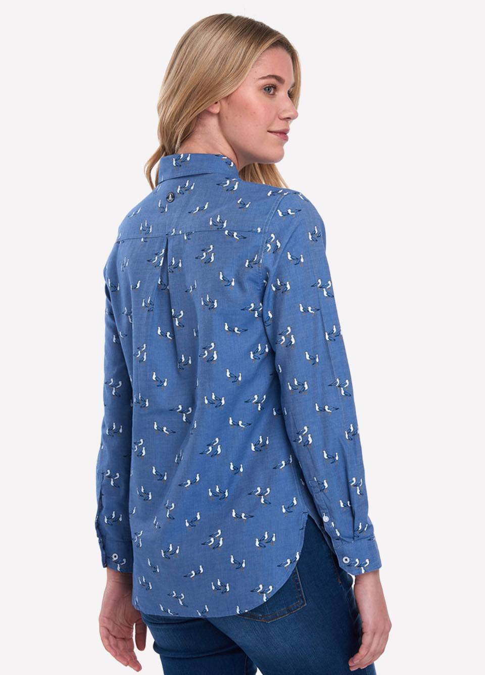 Barbour Ladies Scallop Shirt - Chambray