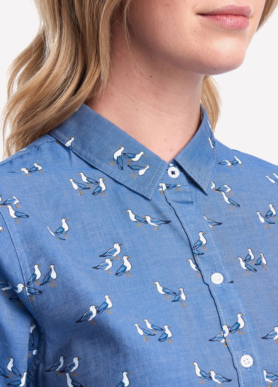 Barbour Ladies Scallop Shirt - Chambray
