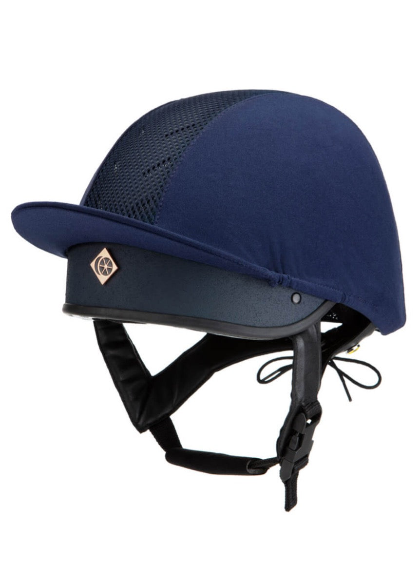 Charles Owen Harlow MS1 Pro Skull Helmet - Navy/Rose Gold