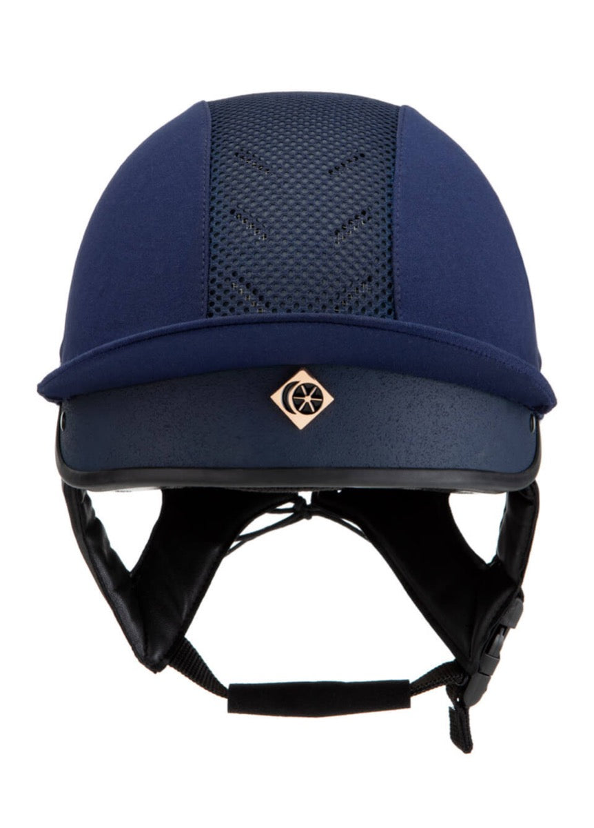 Charles Owen Harlow MS1 Pro Skull Helmet - Navy/Rose Gold
