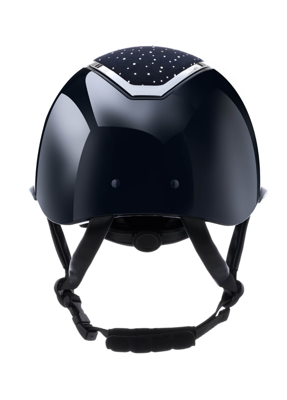 Charles Owen Kylo Gloss Crystal Wide Peak Helmet - Navy/Silver