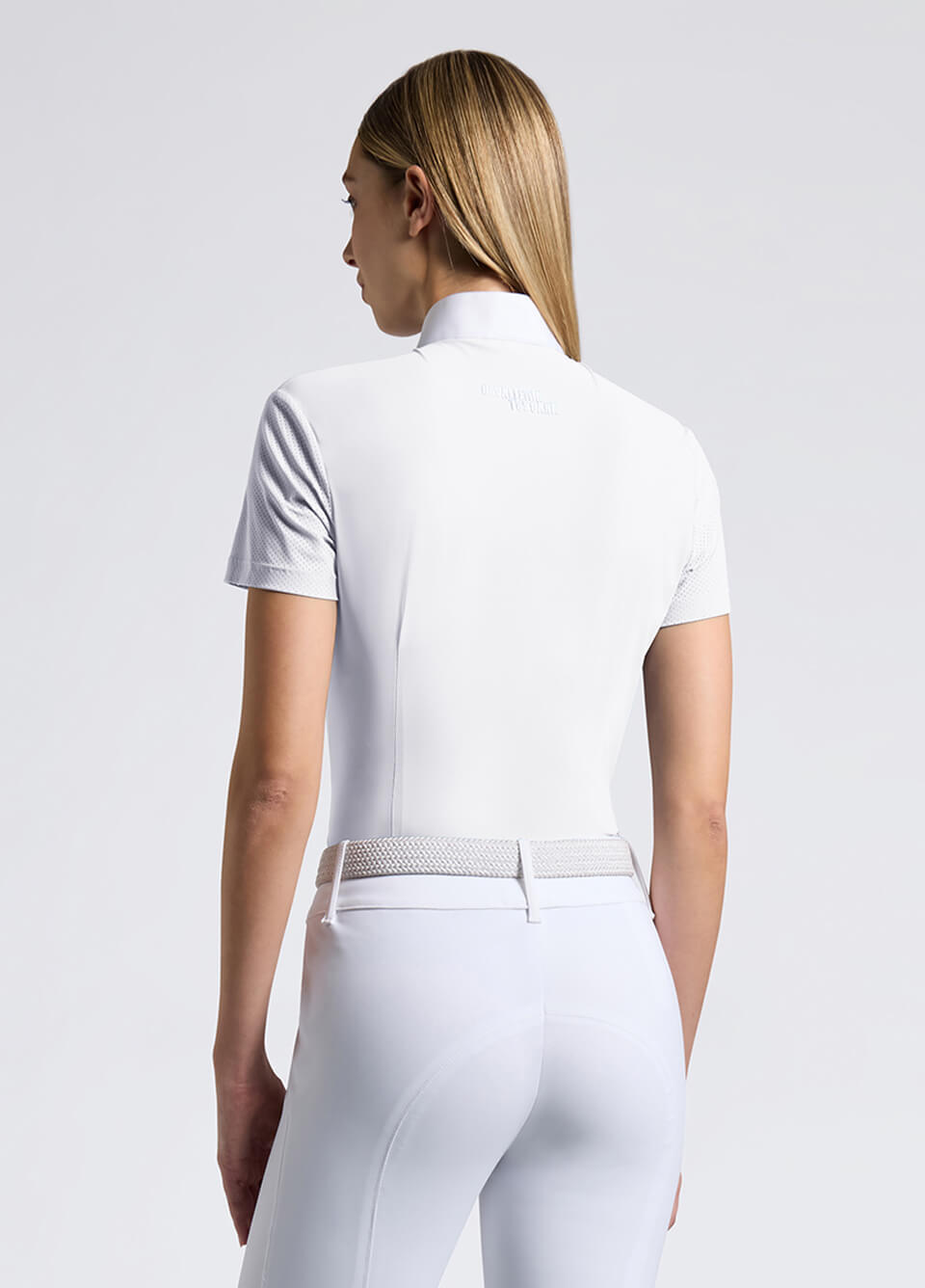 Cavalleria Toscana Perforated Competition Shirt - White