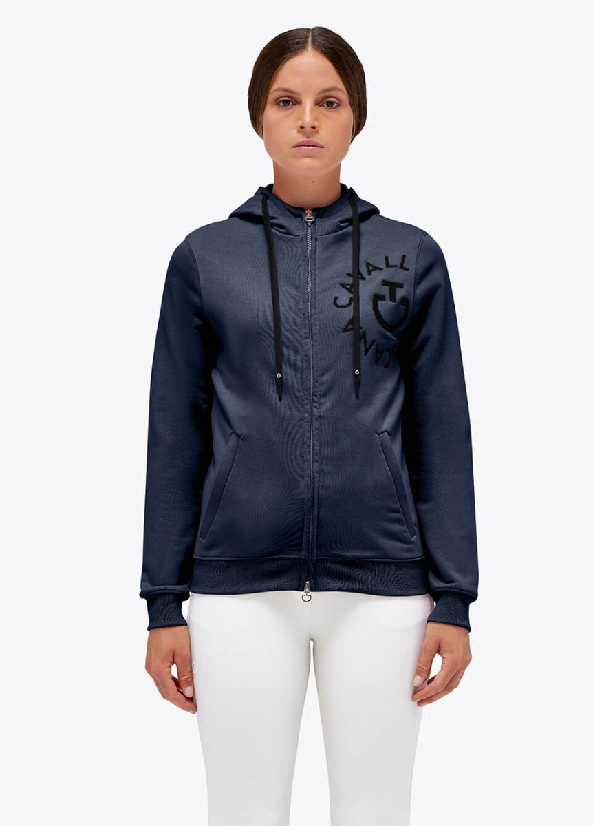 Cavalleria Toscana Emblem Hoodie - Atlantic Blue
