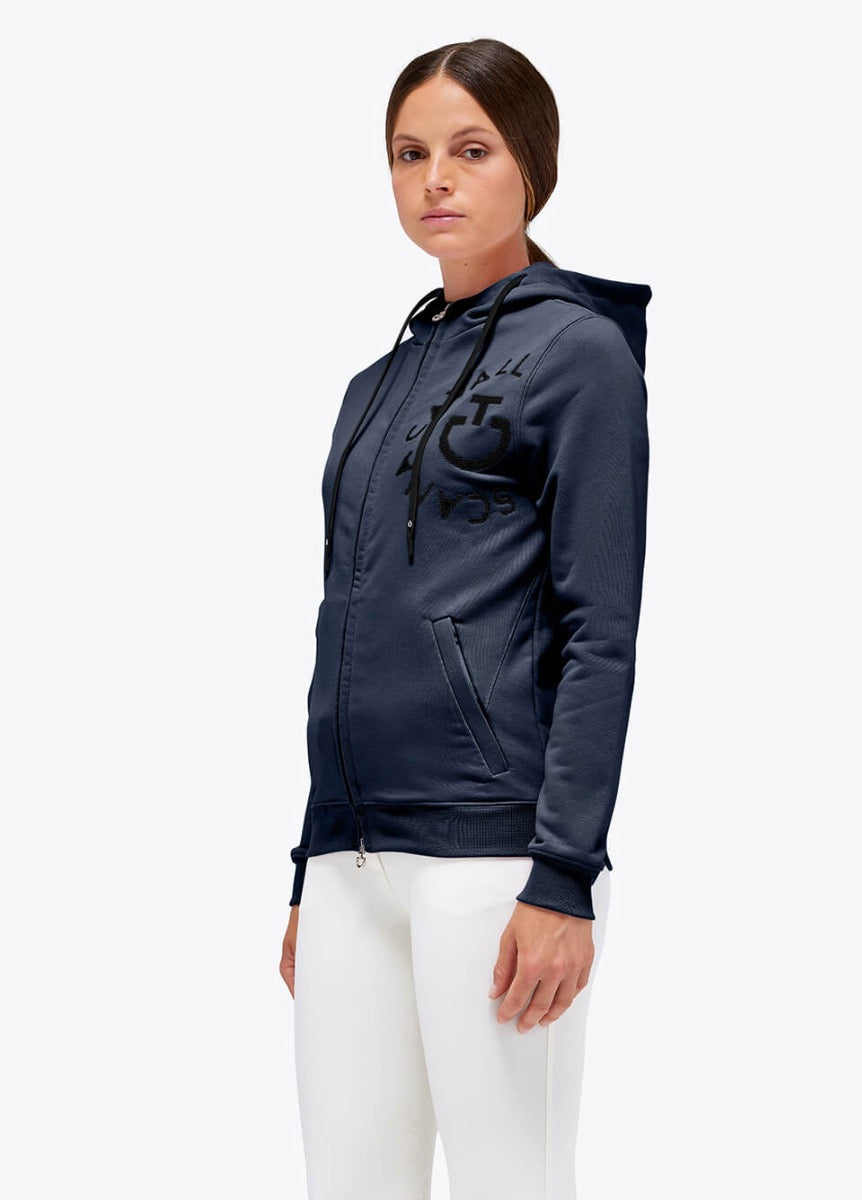 Cavalleria Toscana Emblem Hoodie - Atlantic Blue