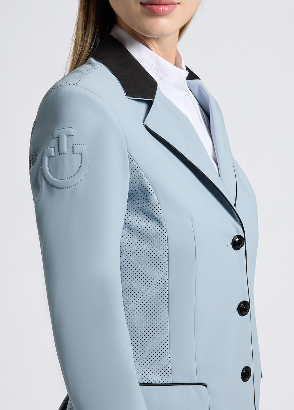 Cavalleria Toscana GP Perforated Competition Jacket - Fog Blue