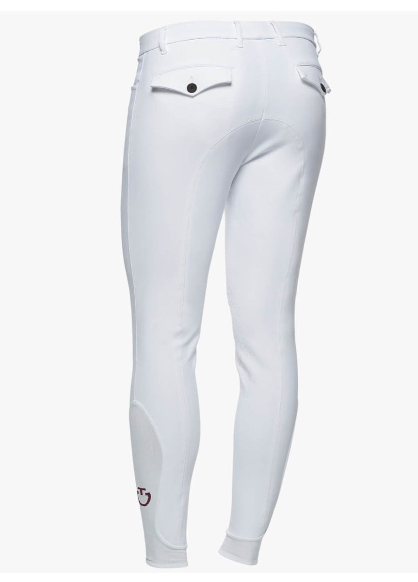 Cavalleria Toscana Mens Knee Grip Breeches - White