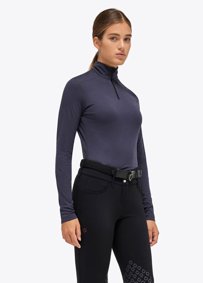 Cavalleria Toscana Mini CT Flock Turtleneck - Navy