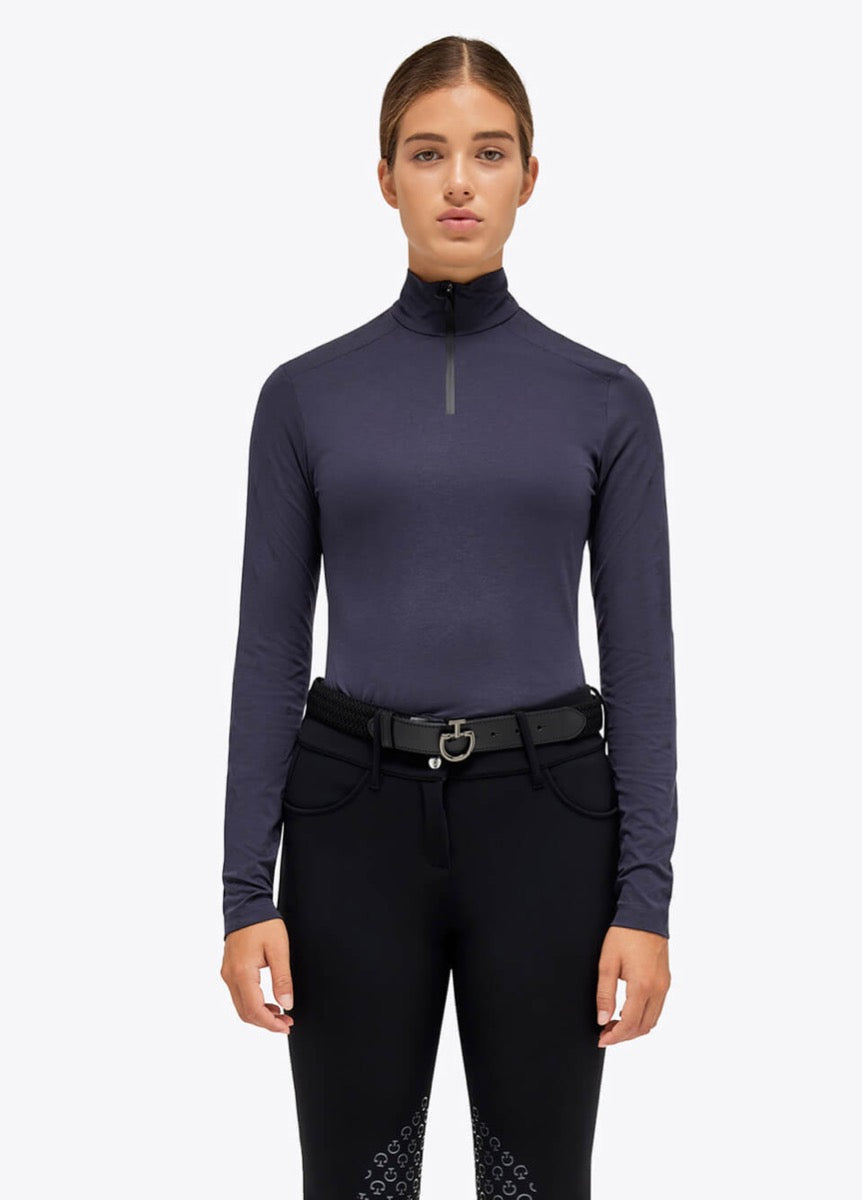 Cavalleria Toscana Mini CT Flock Turtleneck - Navy