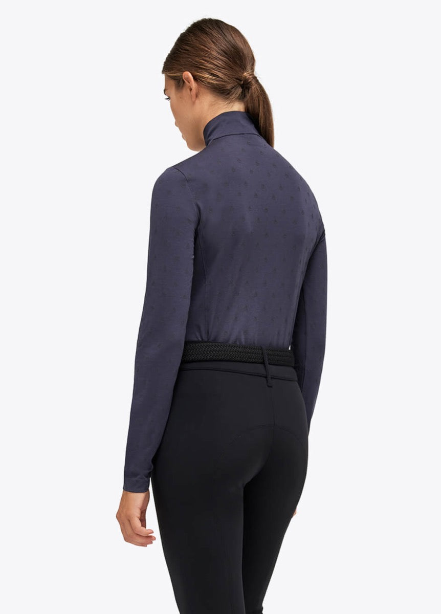 Cavalleria Toscana Mini CT Flock Turtleneck - Navy