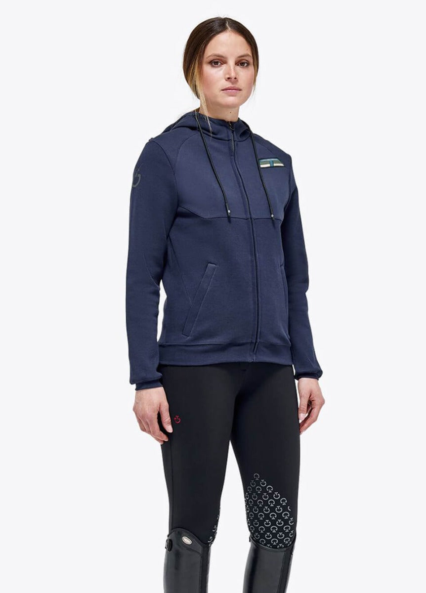 Cavalleria Toscana Pennant Piqué Hoodie - Navy