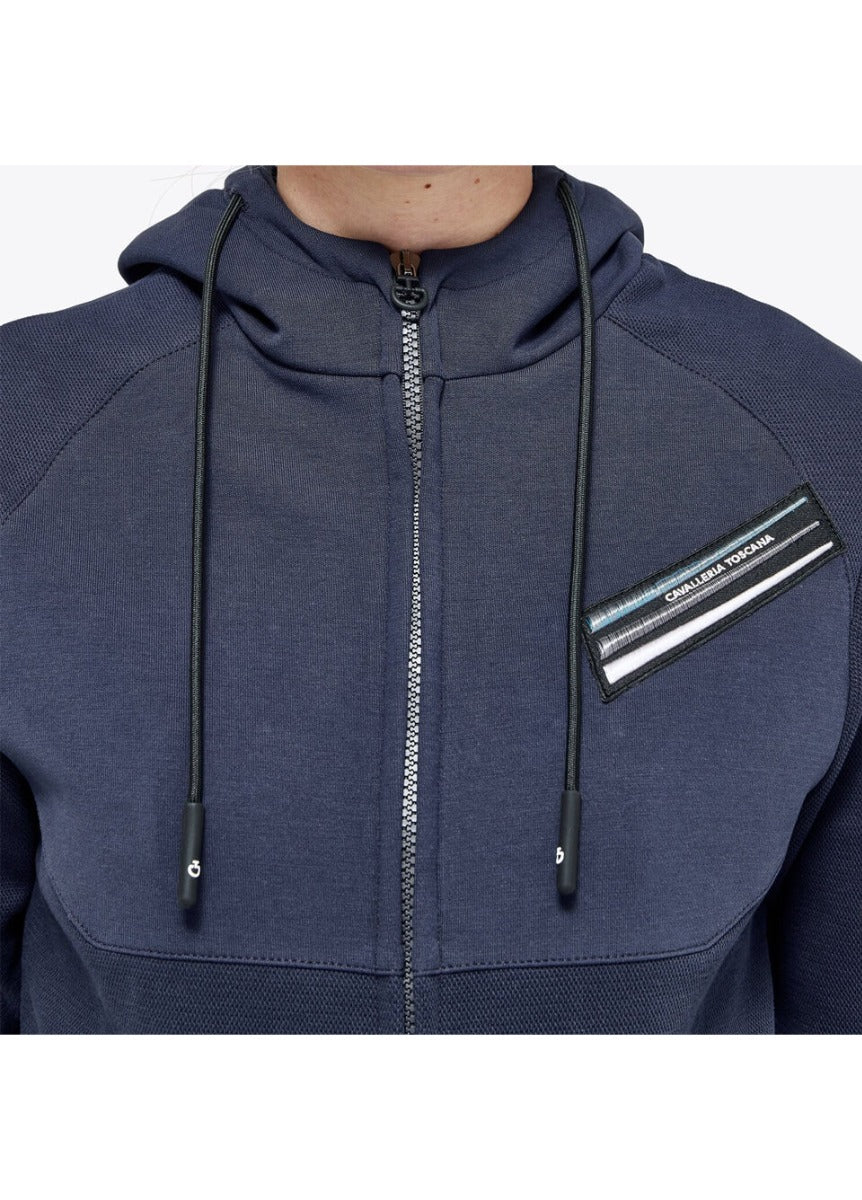 Cavalleria Toscana Pennant Piqué Hoodie - Navy