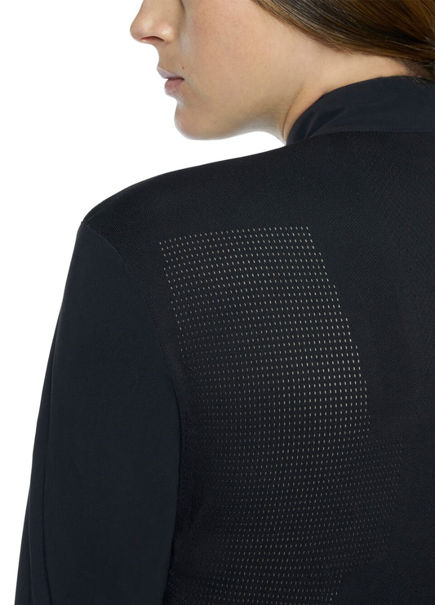 Cavalleria Toscana R-Evo Epaulet Long Sleeve Polo Shirt - Black