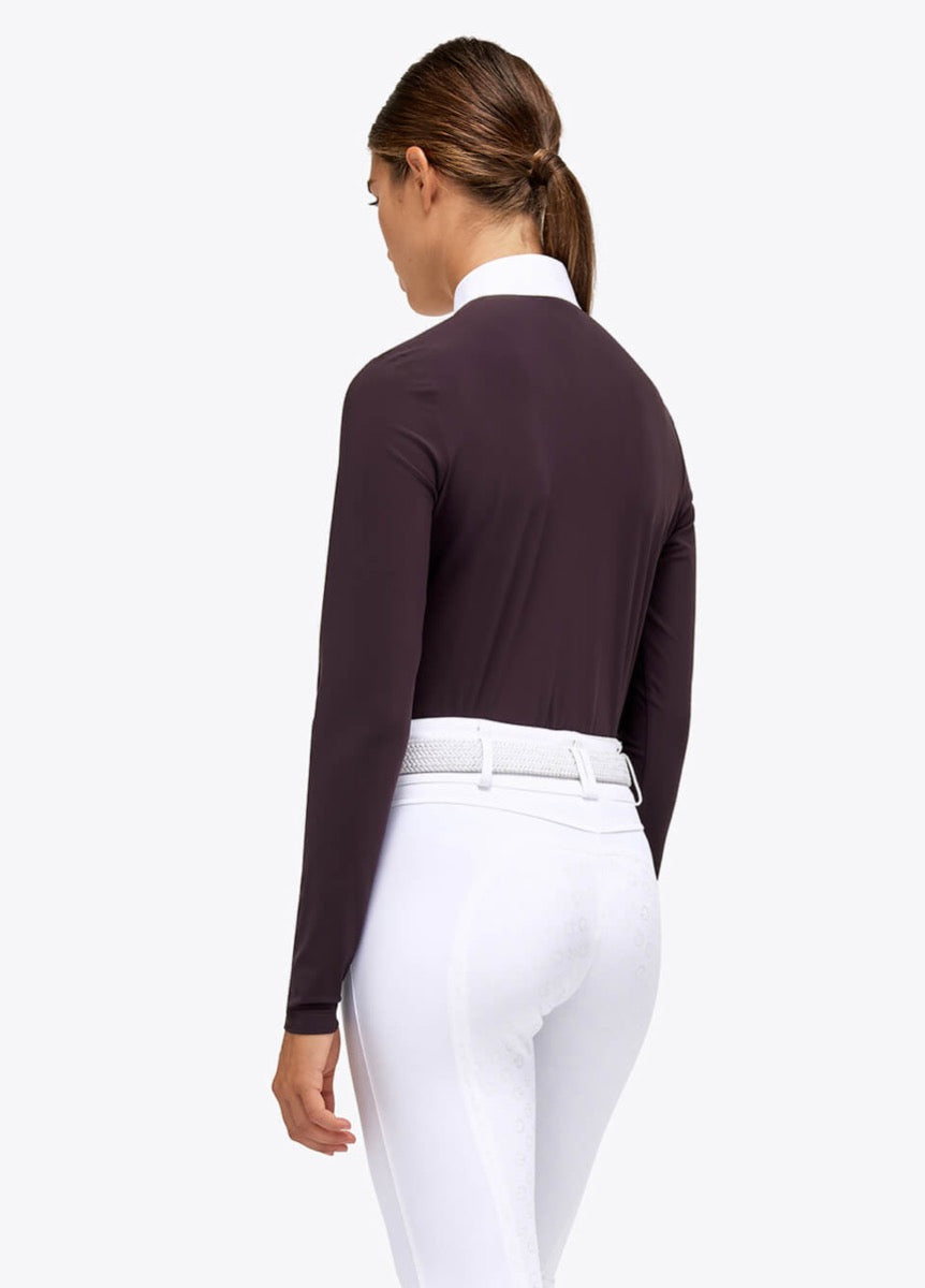 Cavalleria Toscana Tech Jersey L/S Competition Shirt - Dark Purple