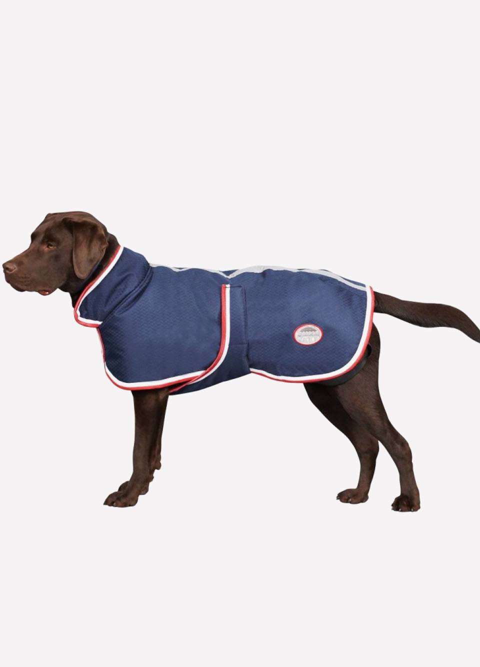 Weatherbeeta Parka 1200D Deluxe Dog Coat - Navy/Red/White