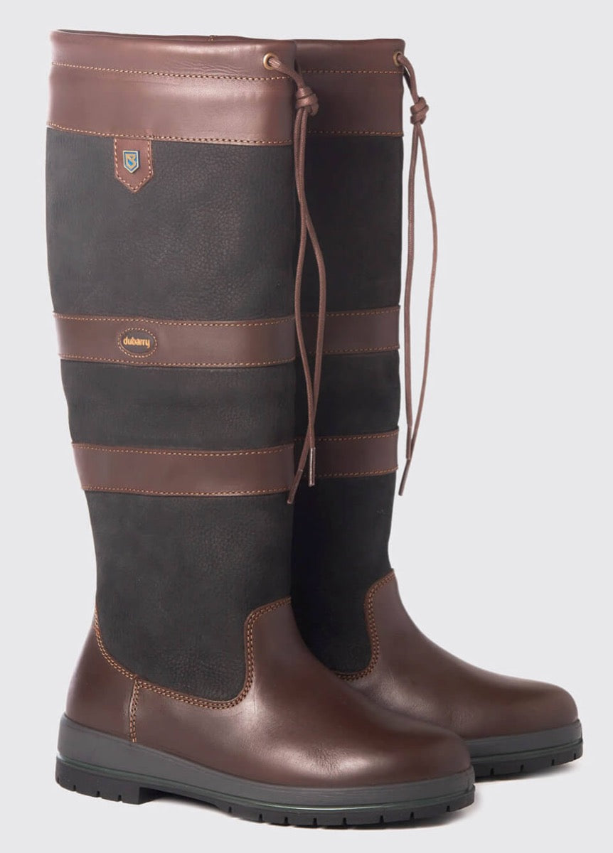 Dubarry Womens Galway Boots - Black/Brown