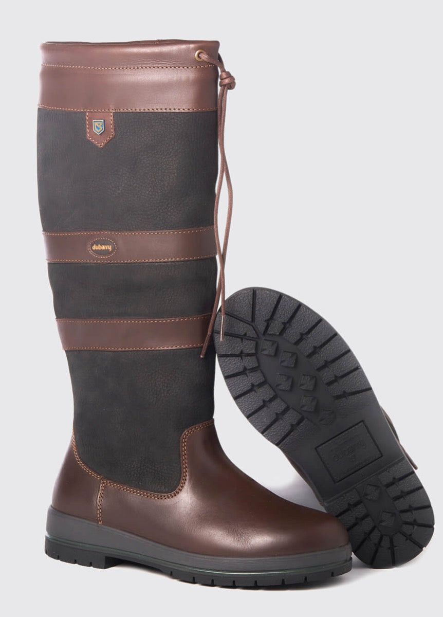 Dubarry Womens Galway Boots - Black/Brown