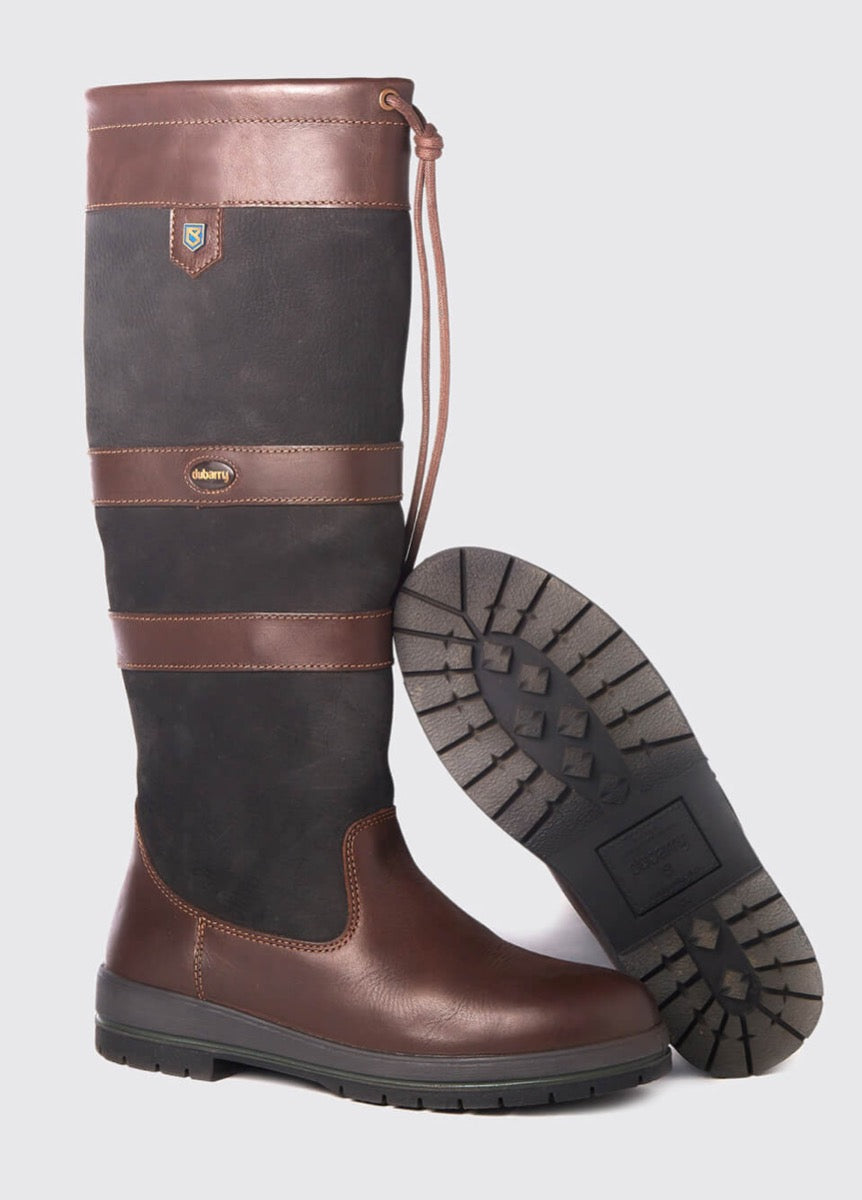 Dubarry Womens Galway Boots Slim Fit - Black/Brown