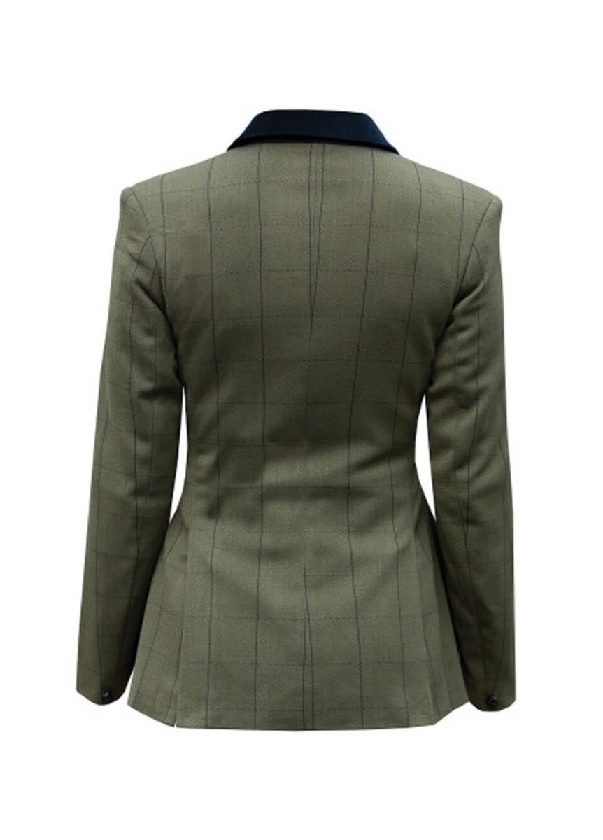 Equetech Bellingham Deluxe Stretch Tweed Riding Jacket - Green