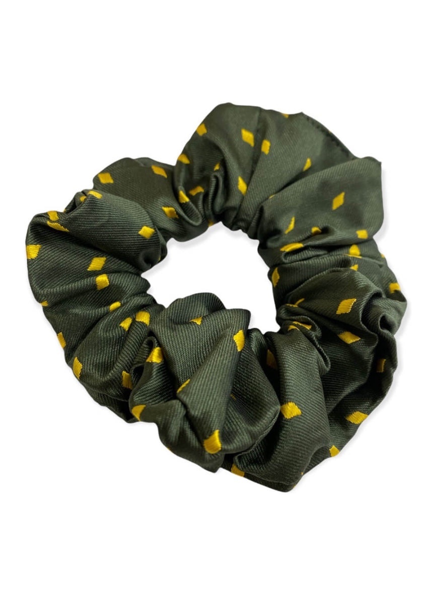 Equetech Diamond Scrunchie - Forest/Gold