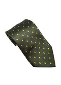 Equetech Adults Diamond Show Tie - Forest Green/Gold