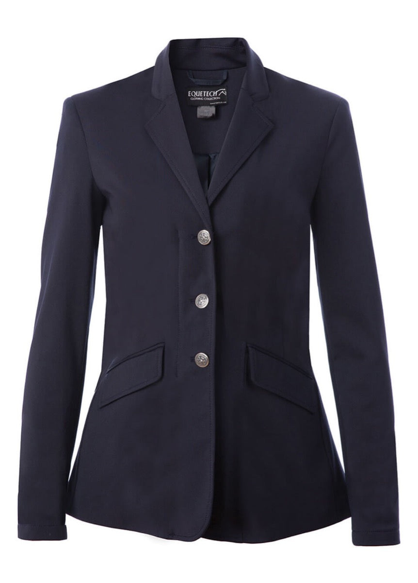 Equetech Jersey Junior Competition Jacket - Navy/Silver