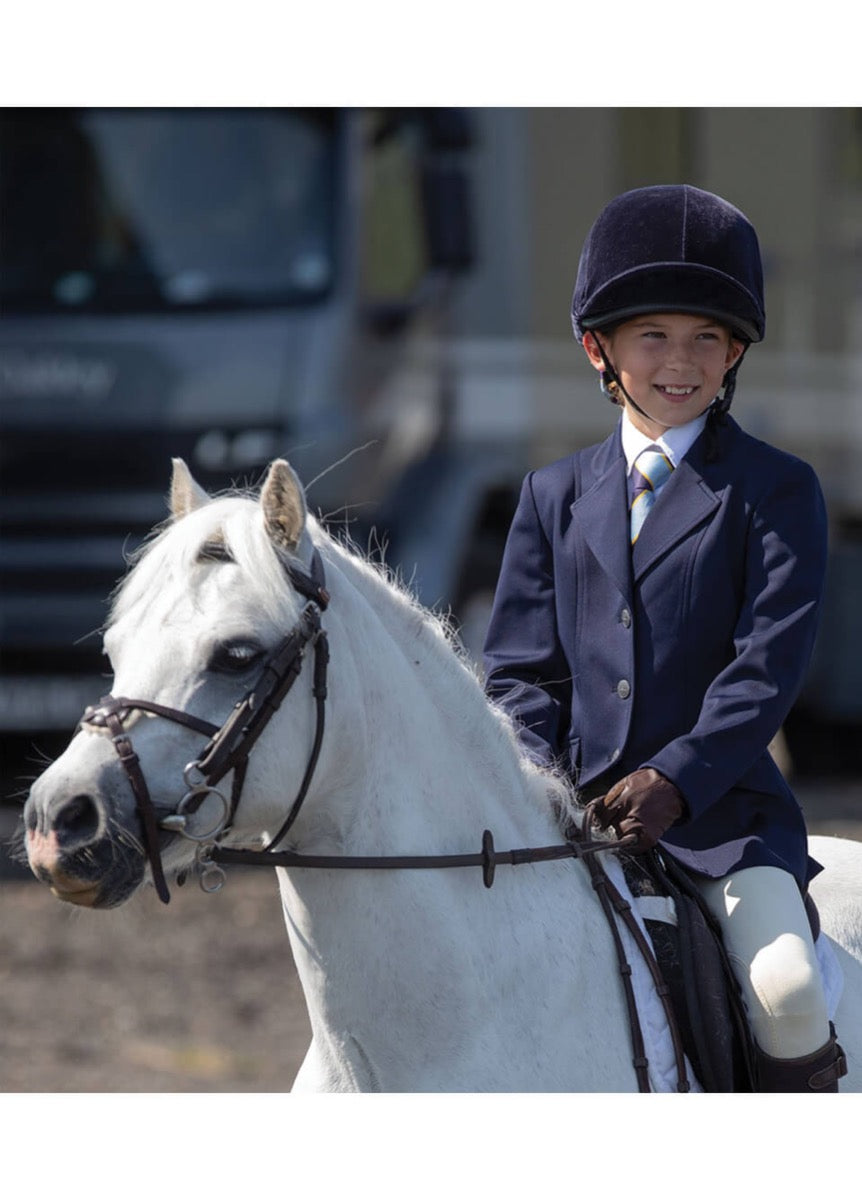 Equetech Jersey Junior Competition Jacket - Navy/Silver