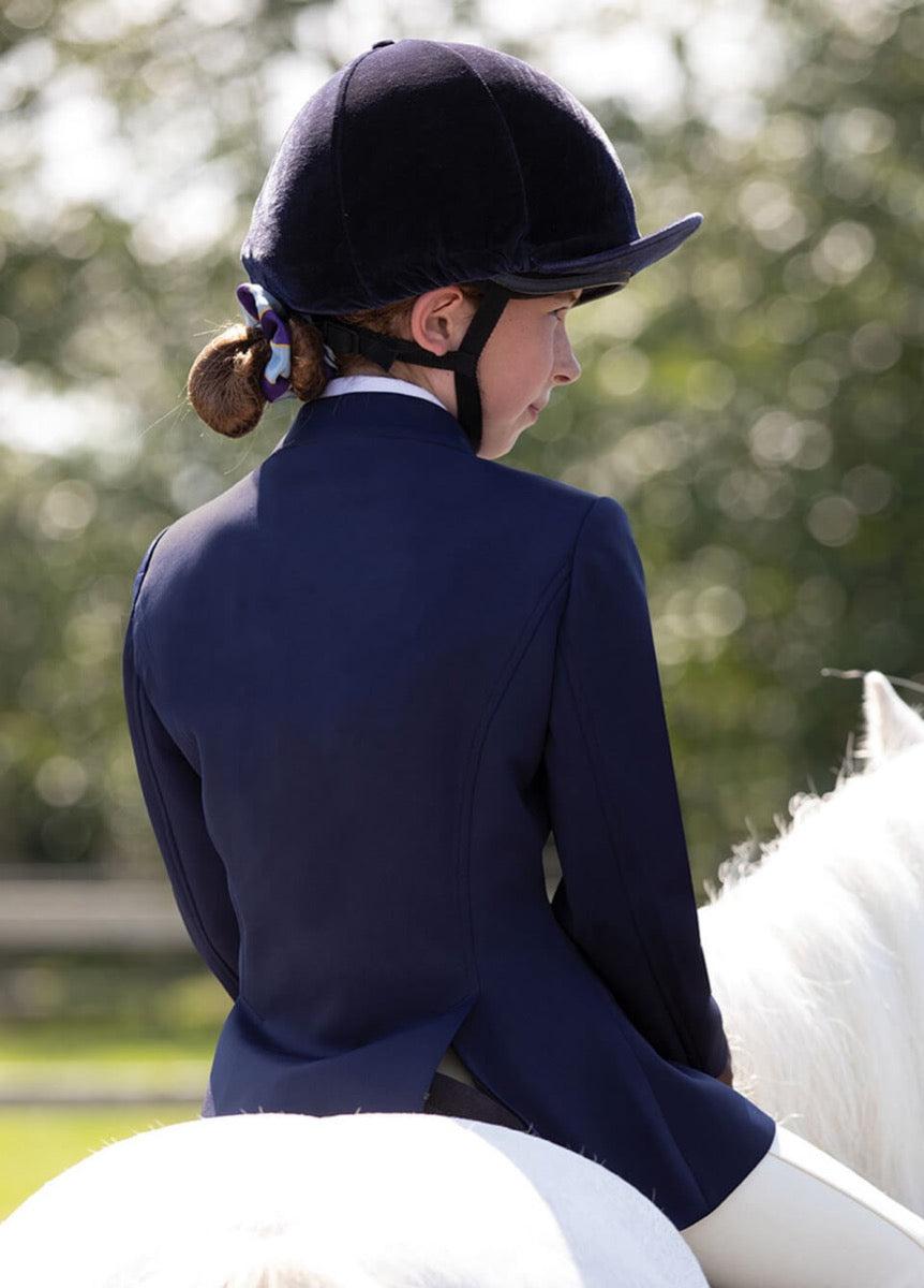 Equetech Jersey Junior Competition Jacket - Navy/Silver