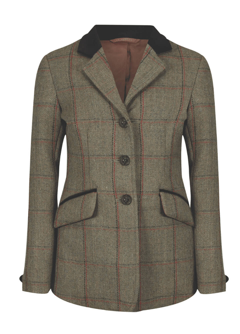 Equetech New Junior Launton Deluxe Tweed Riding Jacket - Green