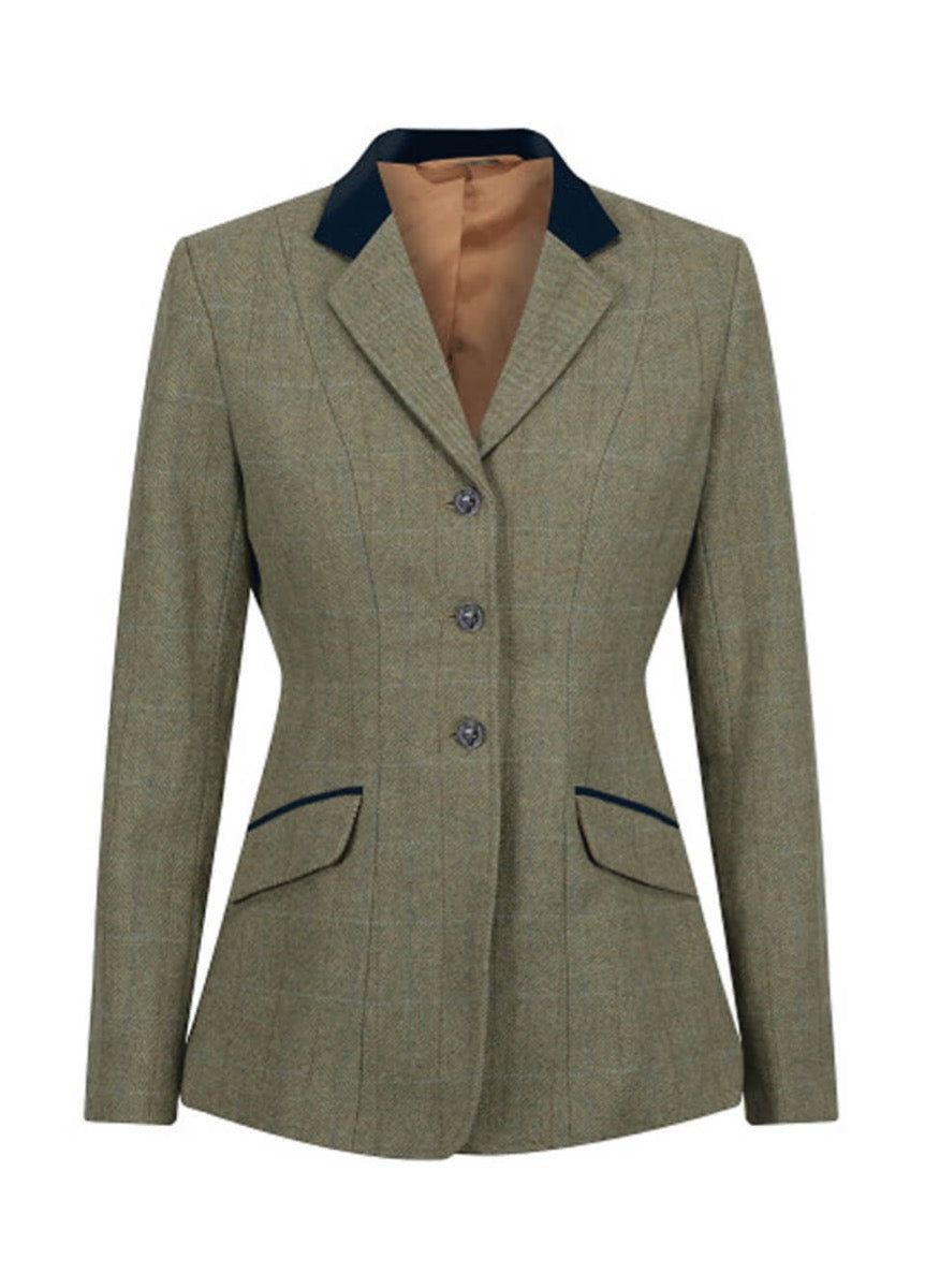 Equetech Maids Thornborough Tweed Riding Jacket - Green
