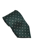 Equetech Adults Polka Dot Show Tie - Bottle Green/White
