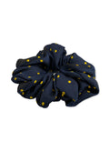 Equetech Polka Dot Scrunchie - Navy/Gold