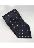 Equetech Junior Polka Dot Show Tie - Navy/Gold