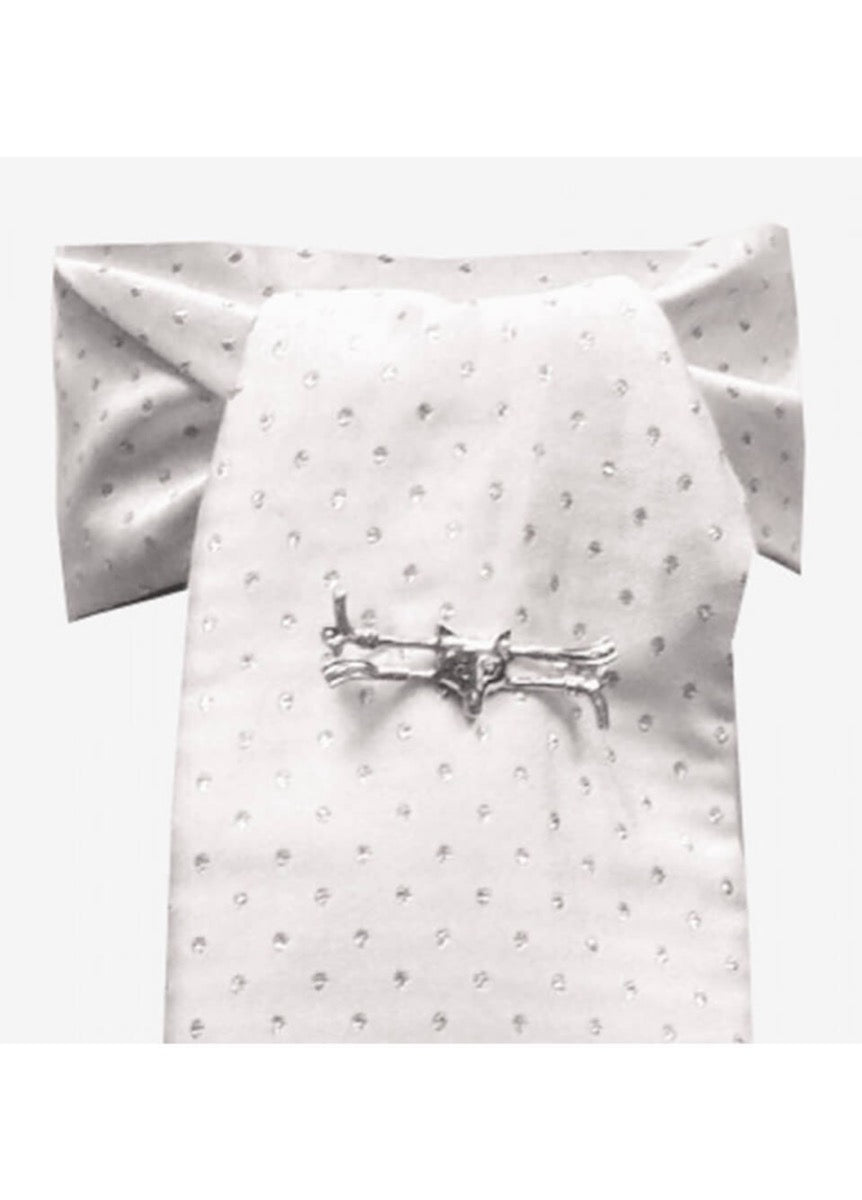 Equetech Stock (Untied) - White/Silver Spot