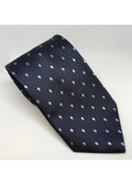 Equetech Adults Diamond Show Tie - Navy/Light Blue