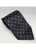 Equetech Adults Diamond Show Tie - Navy/Gold